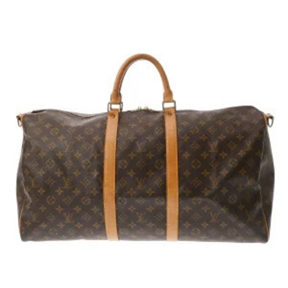 Louis Vuitton Monogram Keepall Bandouliere Brown Canvas Boston Bag
